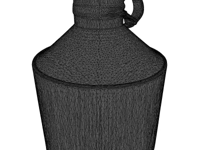 Dented Steel Canteen with Canvas 3D model