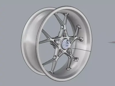 centerlock sportbike rear wheel 3D model