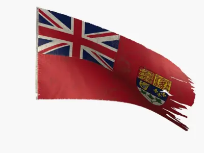 Canada Flag Low-poly 3D model