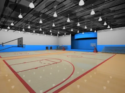 GYM SCENE 3D model