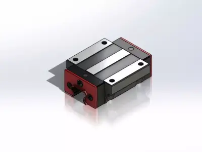 Mount Linear Bearing and Rail 20mm 3D model