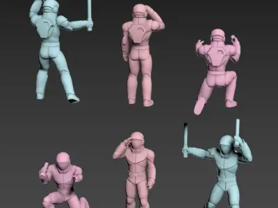  Repair Crew 10mm Plus 32mm Detailed Repair Pod 3D print model