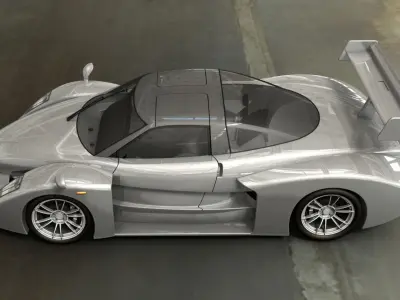 LMPTrackAS1 futuristic sports car Free 3D model