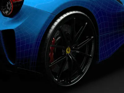 Ferarri GTB 488 Pista 2020 wheel 3D model