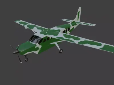 CESSNA 208B GRAND CARAVAN aka UC-27B - Low-poly 3D model