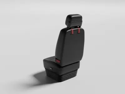 Aircraft pilot seat 3D model