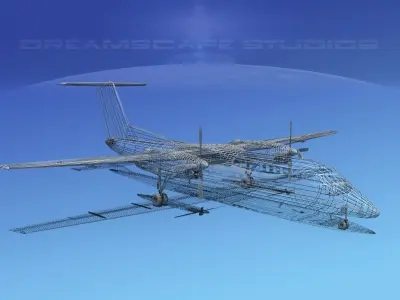 DeHavilland DHC-8-Q300 West Coast 3D model