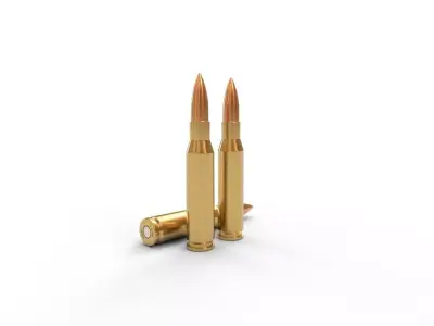 7-08 Remington Ammo Low-poly 3D model