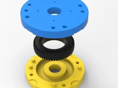 Mold for diecast tire 4 Scale 1 to 10 and 1 to 14 and 1 to 25 3D print model