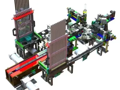 USB assembly line equipment 3D model