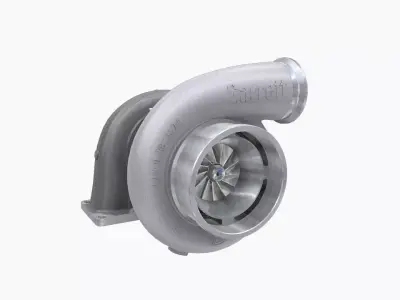 Garrett GTX4720R 88mm turbocharger Low-poly 3D model