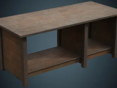 Workbench 3B Low-poly 3D model