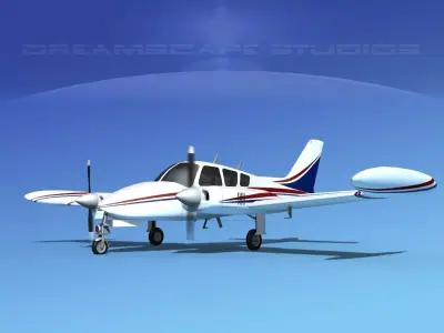 Cessna 320 Skyknight V08 3D model