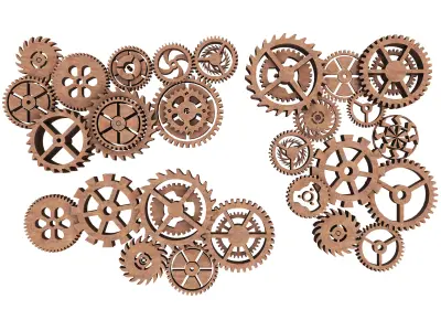 Industrial wind gear Low-poly 3D model