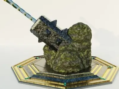 war hammer Medieval Arm Fantasy 3D model