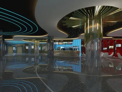 Cinema Lobby 01 3D model