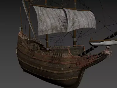 Galleon Ship Navy 3D model