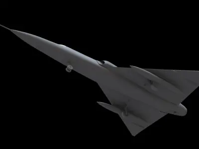 Convair F-106A Delta Dart Free low-poly 3D model
