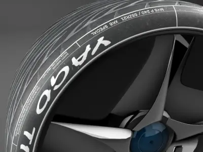 tire with design 3D model