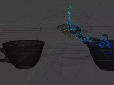 Koi Fish Tea Cup 3D model