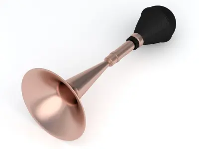 Vintage Vehicle Horn Copper 03 3D model