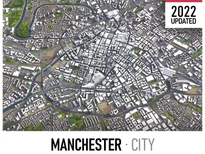 Manchester Low-poly 3D model
