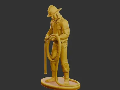 Czechoslovakian firefighter 90s 016 3D print model