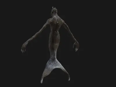 Abyssal monster Low-poly 3D model