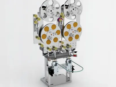 Copper foil fitting cutting mechanism 3D model