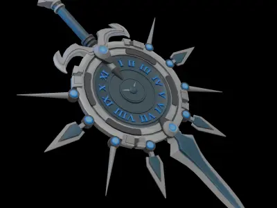 Weapon Asset - Clock Sword weapon Design by winjaydesign 3D model