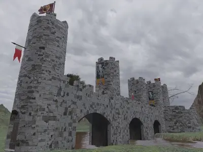 Castle Kitbash Set 110 parts 3D models 3D model