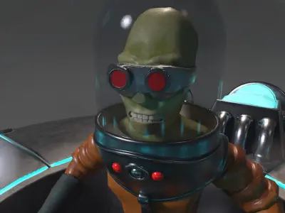 Alien Spaceship Low-poly 3D model