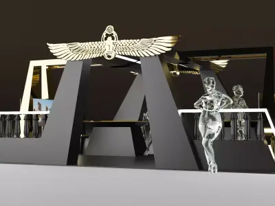 3D Pharaonic Booth 3D model