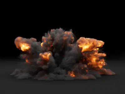 Low Poly Explosion 1 Trial version Free 3D model