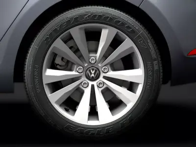 VW Golf TSI Bluemotion 2019 wheel 3D model
