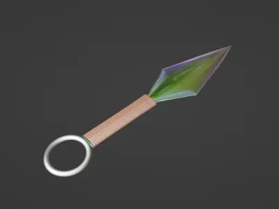 knife glass arrowhead Free low-poly 3D model