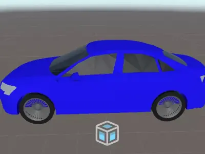 3D Low-Poly Car Model Free low-poly 3D model