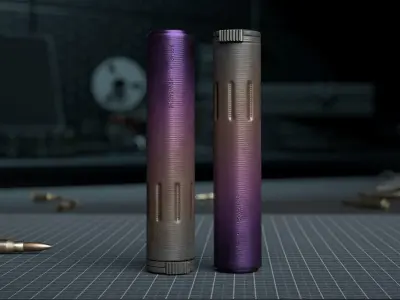 Silencer Purple - GameReady Low-poly 3D model