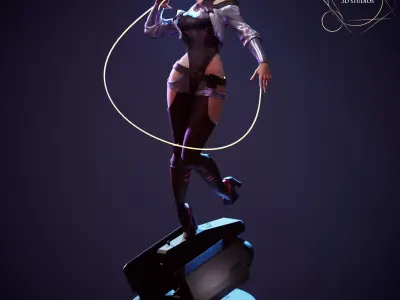 Lucy from Cyberpunk Edgerunners Commercial Package 3D print model