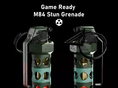  M-84 Stun Grenade 3D model Game-ready asset Low-poly 3D model