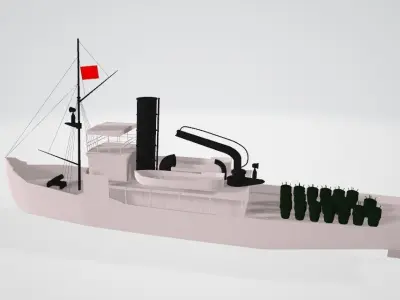 Canakkale Naval Battle - Ships Pack Low-poly 3D model