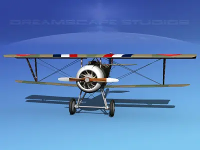 Nieuport 17 V01 France 3D model