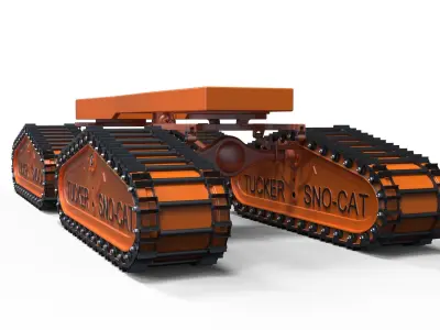 Chassis of Tucker Sno-Cat 442a 3D model