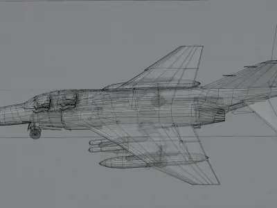 McDonnell Douglas F-4E Phantom Low-poly 3D model