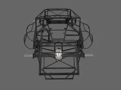 Chassis Frame - Ferrari 250 TR - Testa Rossa Low-poly 3D model