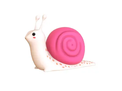 Cartoon Snail v004 - 3D Model Low Poly Low-poly 3D model