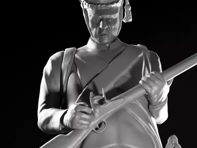 Argentine Historical Soldier -  3D Printable STL Miniature 3D print model