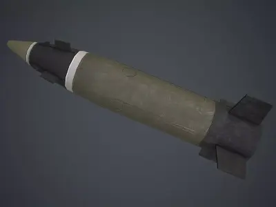 Katana Shell 155mm Low-poly 3D model