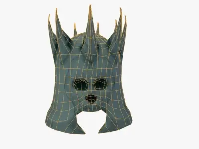 Helmet lord of rings skull Free low-poly 3D model