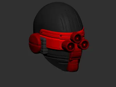 helmet high poly sculpt 3d printable ver 7 3D model 3D model 220